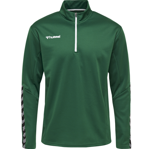 hmlAUTHENTIC KIDS HALF ZIP SWEATSHI, EVERGREEN, packshot
