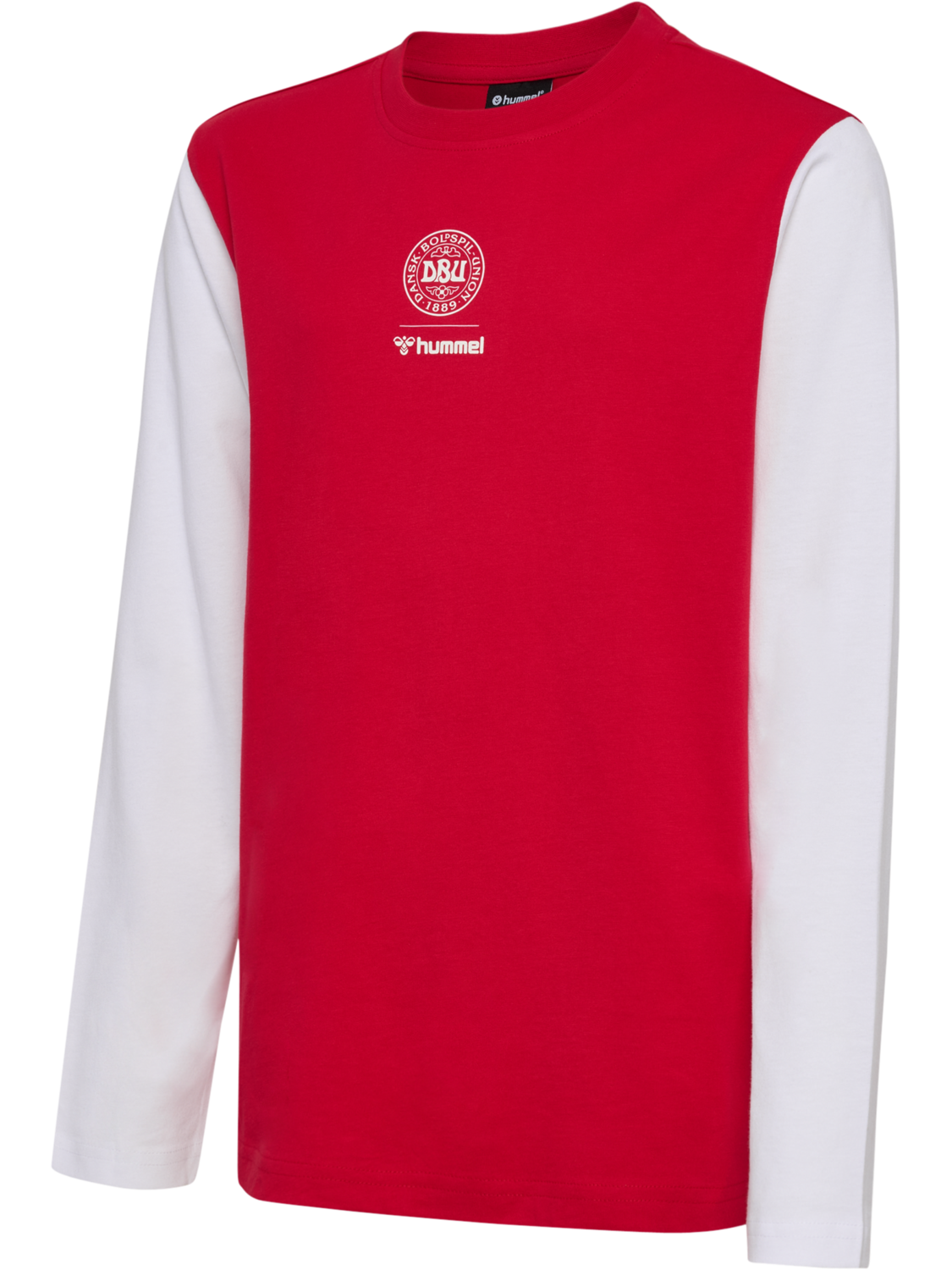 DBU 26 FAN RED-WHITE TEE LS KIDS, TANGO RED/WHITE, packshot