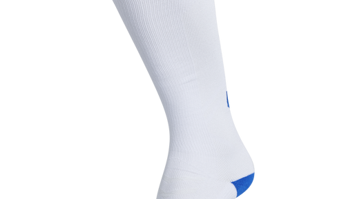 ELITE INDOOR SOCK HIGH, WHITE/TRUE BLUE, packshot