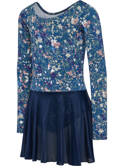hmlJR MIX GYMSUIT L/S, DRESS BLUES/RIVERSIDE, packshot