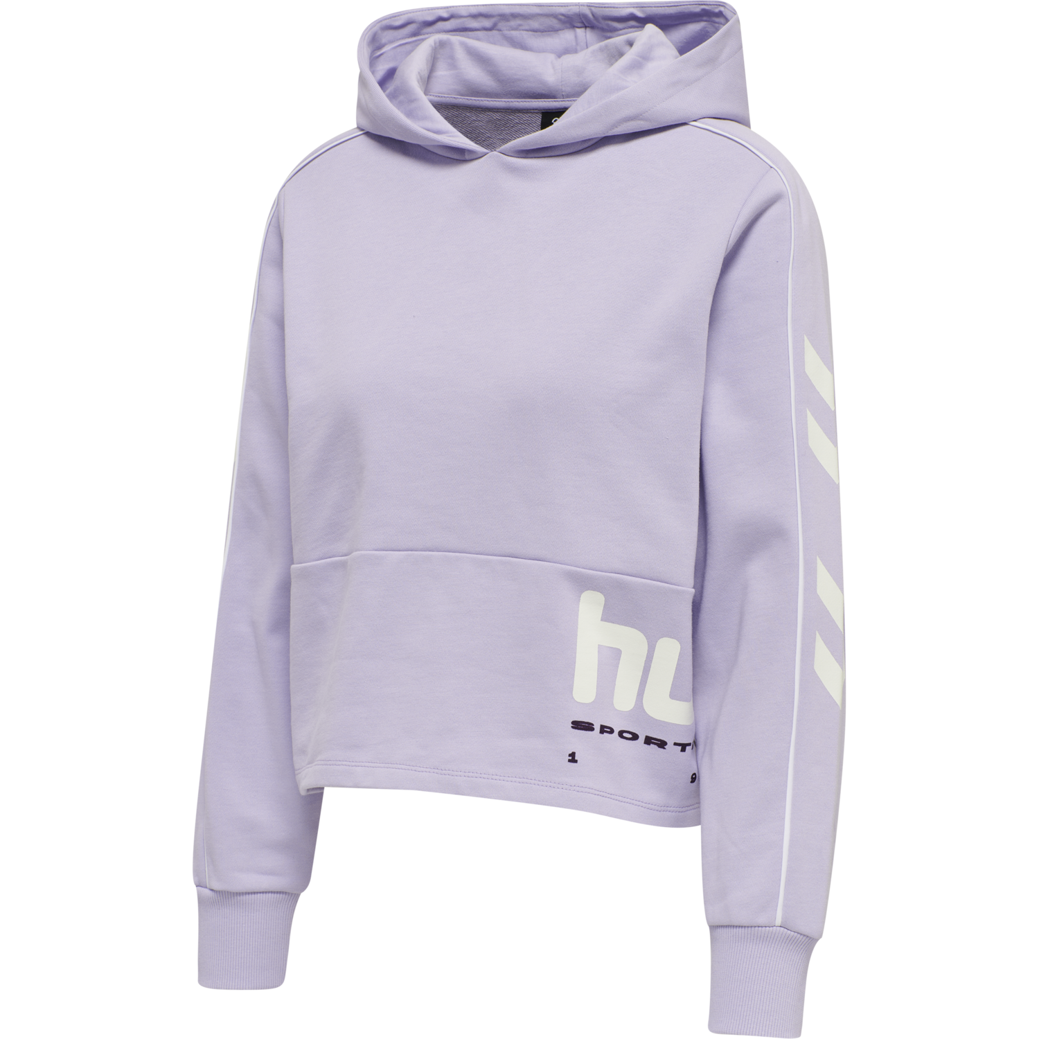 hmlLGC YOKO CROPPED HOODIE, PASTEL LILAC, packshot