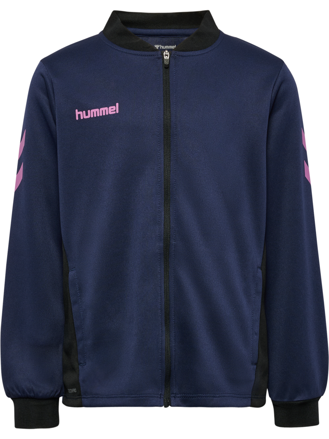 hmlBLAZE CLUB 26 ZIP JACKET KIDS, MARINE/PINK, packshot