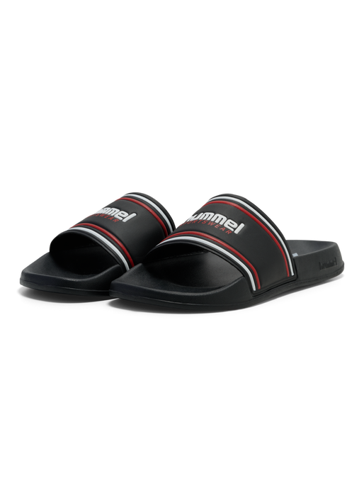 POOL SLIDE RT, BLACK/WHITE/RED, packshot