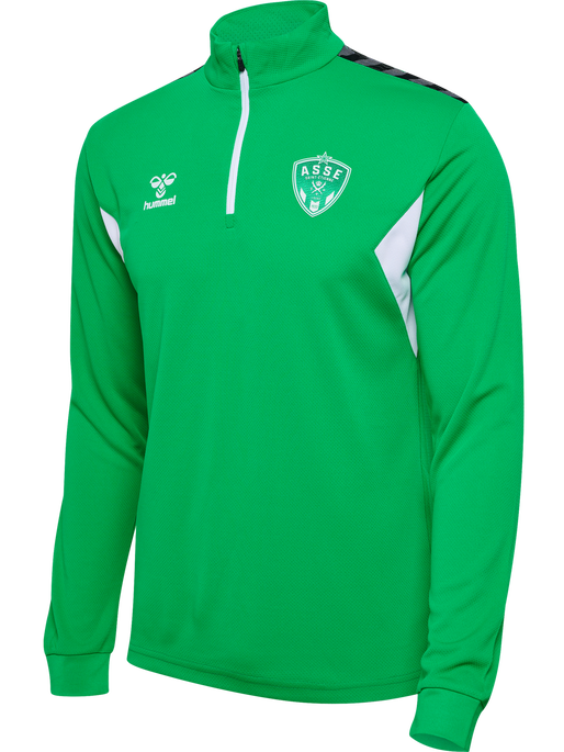 ASSE 23/24 TR HALF ZIP SWEAT, BRIGHT GREEN, packshot