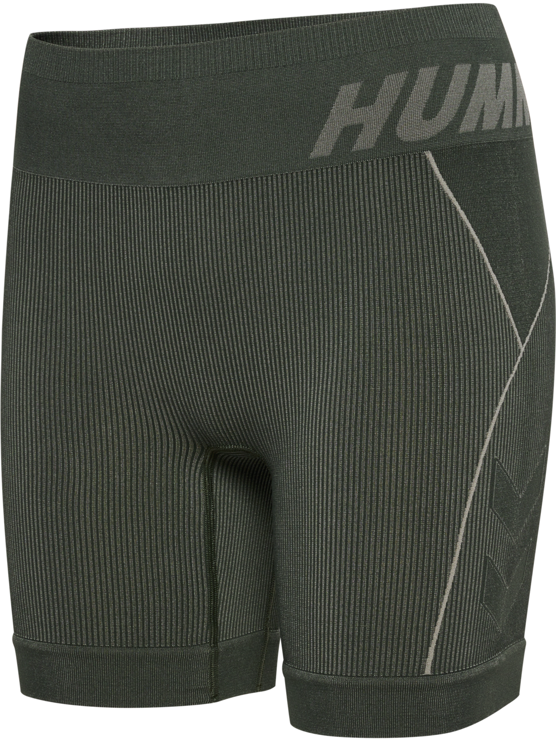 hmlTE CHRISTEL SEAMLESS SHORTS, CLIMBING IVY/SEAGRASS MELANGE, packshot