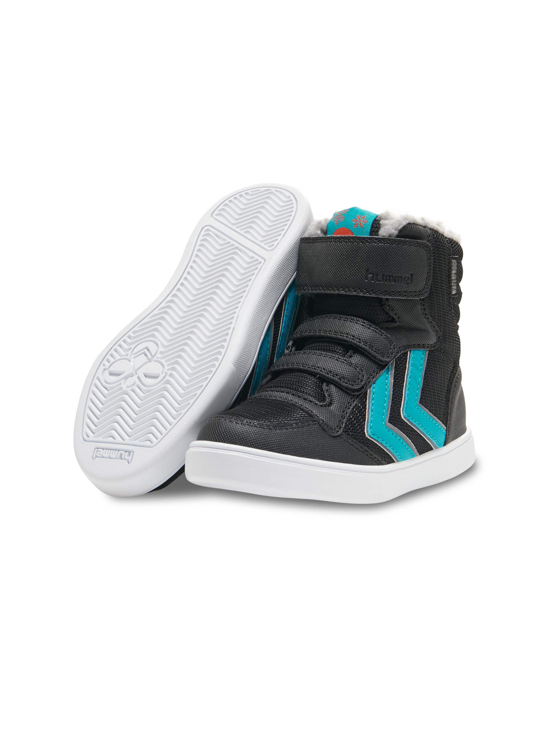 hummel STADIL POLY BOOT MID JR - BLACK/LAKE BLUE | hummel.fr