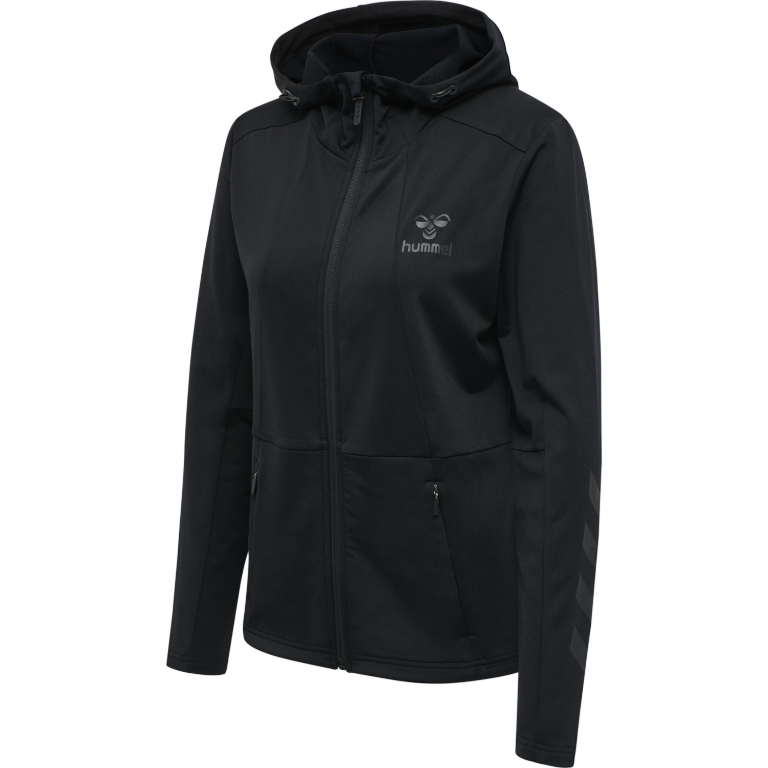 hmlSELBY ZIP HOODIE, BLACK, packshot