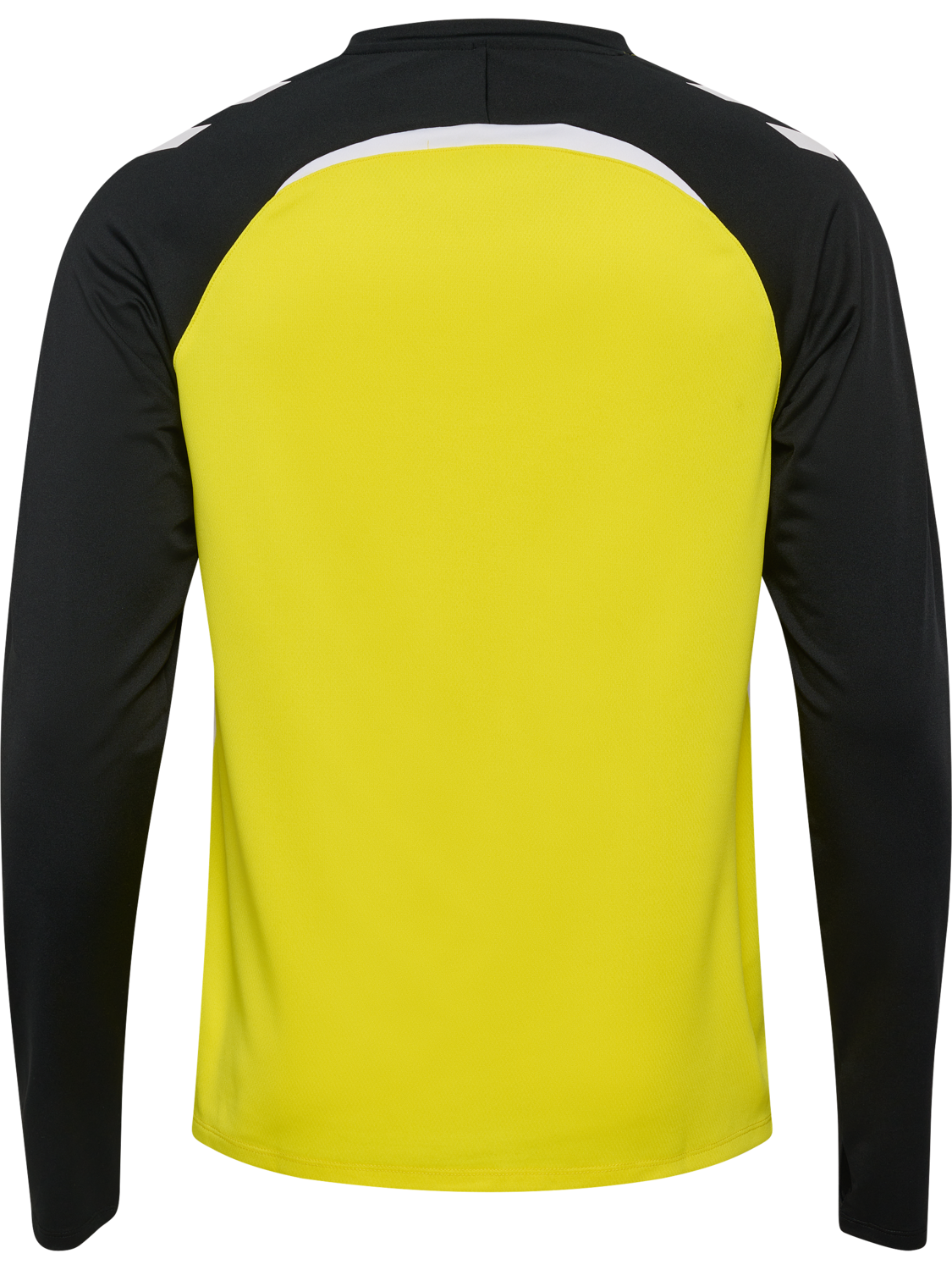 hmlLEAD 2.0 CREW SWEAT, BLAZING YELLOW/BLACK, packshot