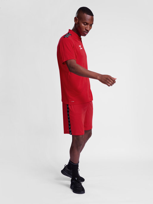 hmlAUTHENTIC FUNCTIONAL POLO, TRUE RED, model