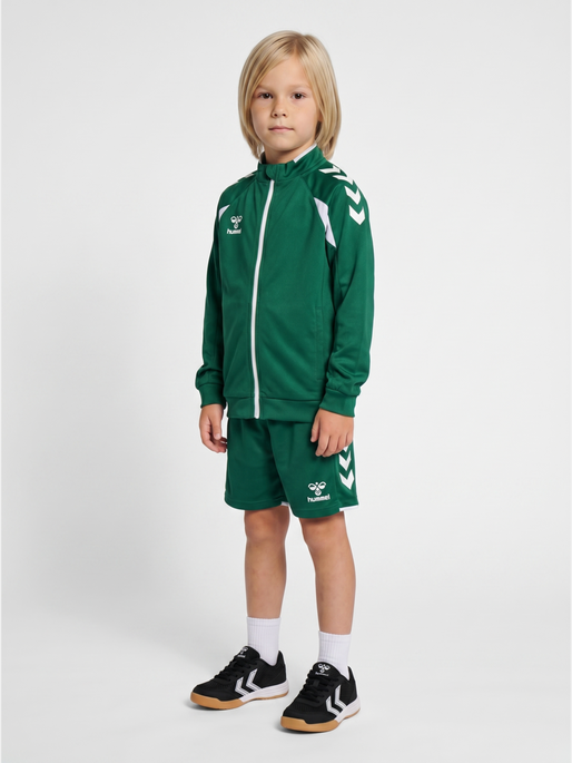 hmlCORE 2.0 TRACK ZIP JACKET KIDS, EVERGREEN/WHITE, model