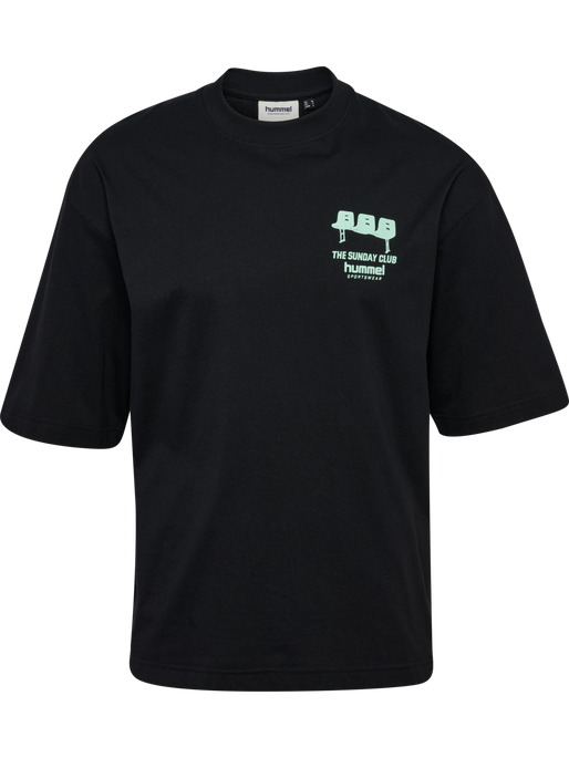 hmlOVERSIZED T-SHIRT S/S SUNDAY, BLACK hmlOVERSIZED T-SHIRT S/S SUNDAY, BLACK, packshot