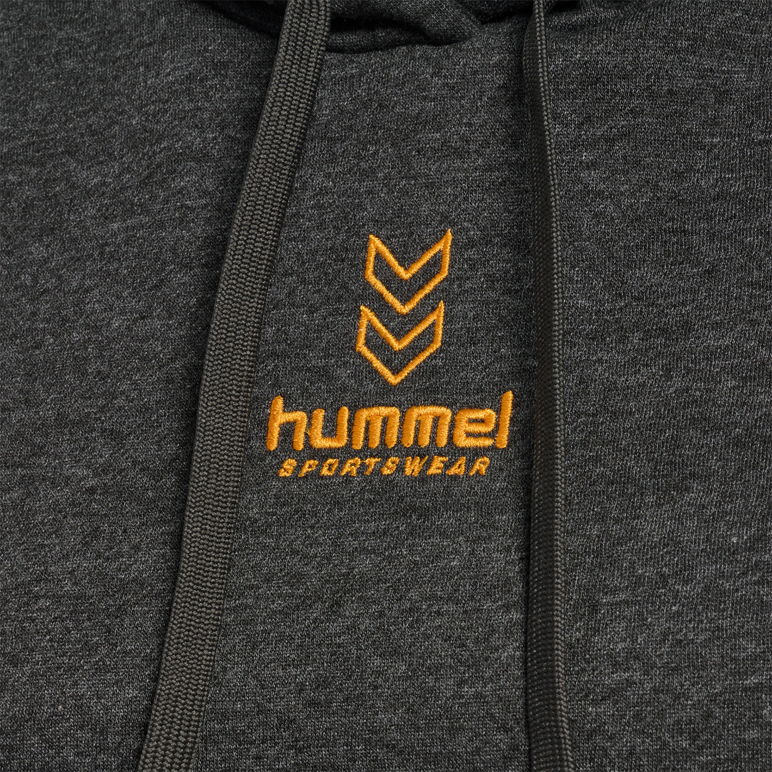 hmlOLIVIA HOODIE, BLACK MELANGE, packshot