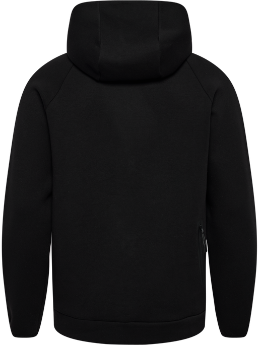 hmlTECH FLEECE REGULAR ZIP HOODIE, BLACK, packshot