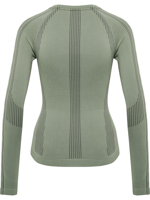 hmlMT SHAPING SEAMLESS T-SHIRT L/S, SEAGRASS, packshot