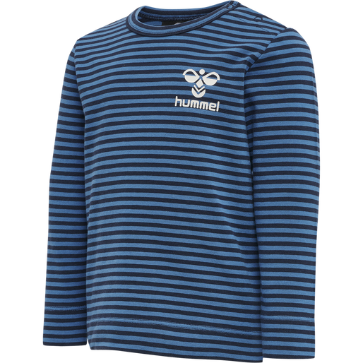 hmlMULLE T-SHIRT L/S, BLACK IRIS, packshot