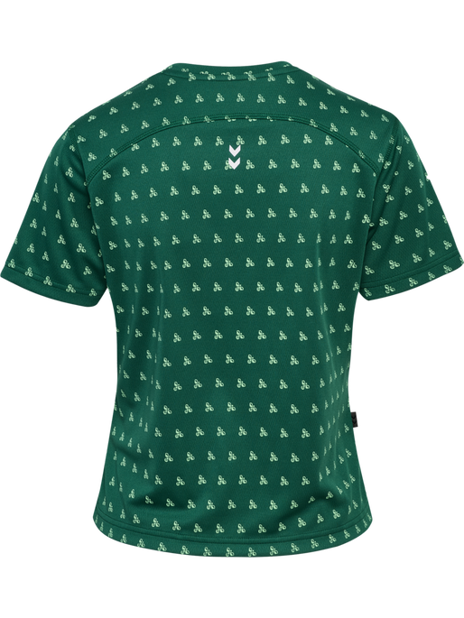 hmlPULSE AOP WORKOUT W T-SHIRT S/S, VERDANT GREEN, packshot