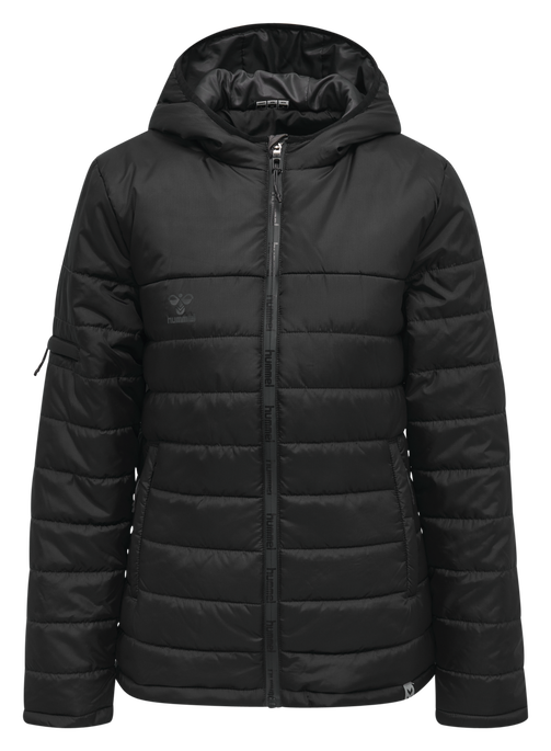 hmlNORTH QUILTED HOOD JACKET WOMAN, BLACK, packshot