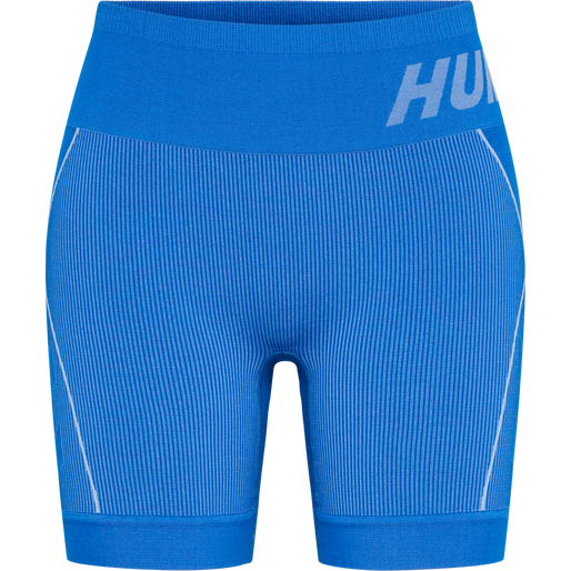 hmlTE CHRISTEL SEAMLESS SHORTS, PLACID BLUE/LAPIS BLUE MELANGE, packshot