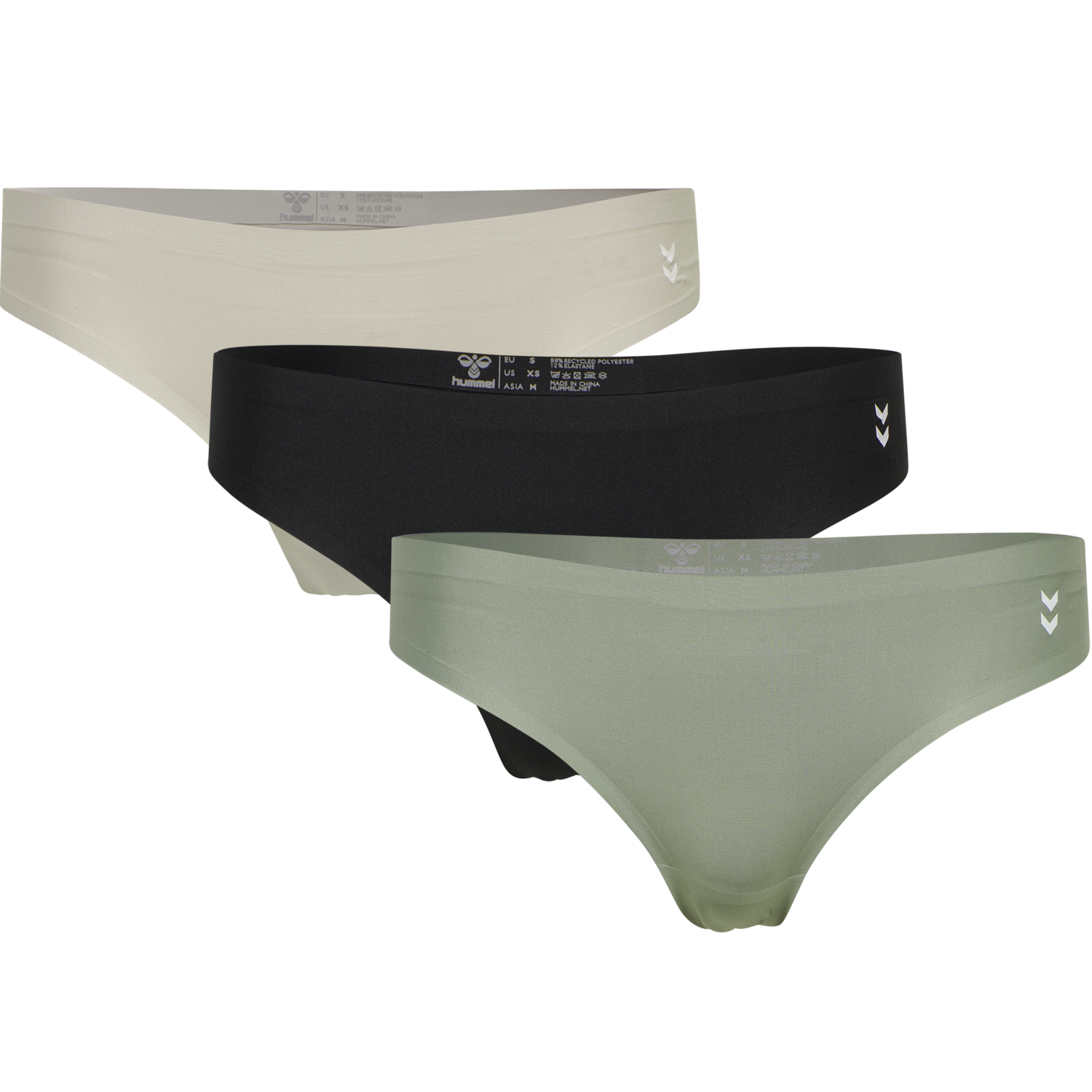 hmlMT BREEZE THONG 3-PACK, BLACK/LILY PAD/CHATEAU GRAY, packshot