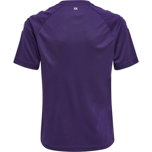 hmlCORE XK CORE POLY TEE S/S KIDS, ACAI/WHITE, packshot