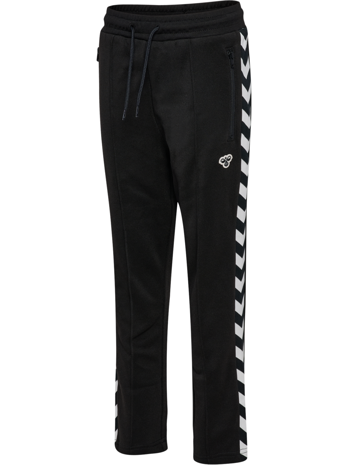 hmlJR ARCHIVE REGULAR POLY PANTS, BLACK, packshot