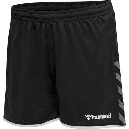 hmlAUTHENTIC POLY SHORTS WOMAN, BLACK/WHITE, packshot