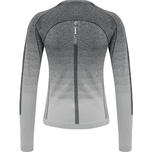 hmlGG12 TRAINING SEAMLESS L/S WOMAN, BLACK MELANGE, packshot