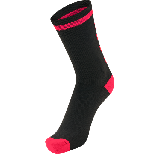 ELITE INDOOR SOCK LOW, BLACK/DIVA PINK, packshot