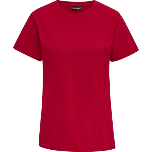 hmlRED BASIC T-SHIRT S/S WOMAN, TANGO RED, packshot