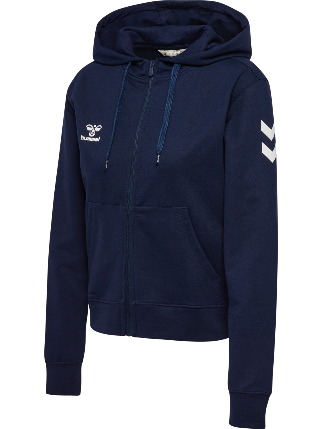 hmlGO 2.0 CHEVRON ZIP HOODIE WOMAN, MARINE, packshot