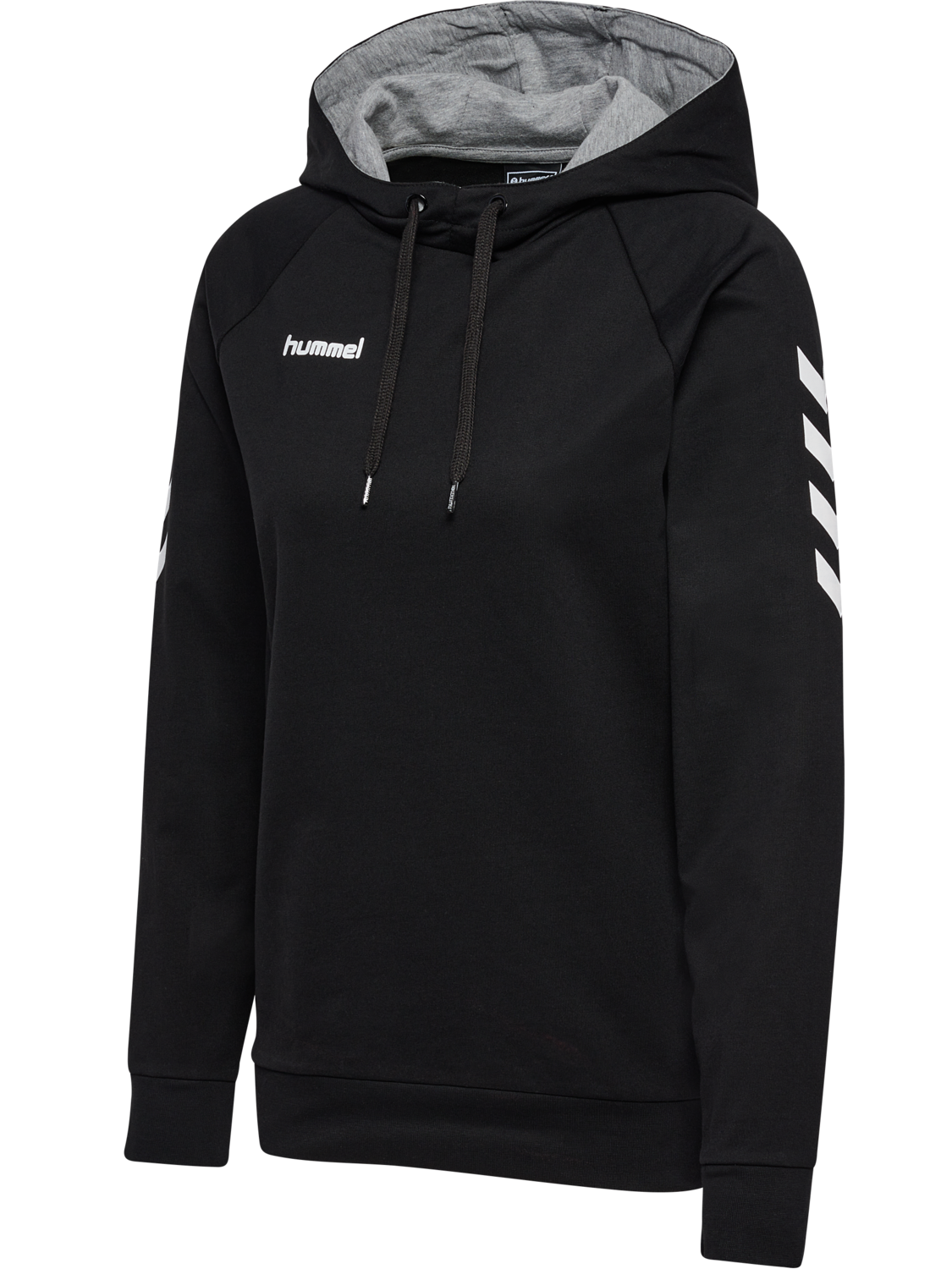 HMLGO COTTON HOODIE WOMAN, BLACK, packshot