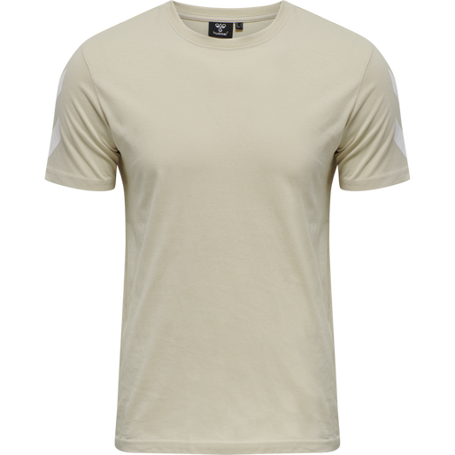 hmlLEGACY CHEVRON T-SHIRT, PUMICE STONE hmlLEGACY CHEVRON T-SHIRT, PUMICE STONE, packshot