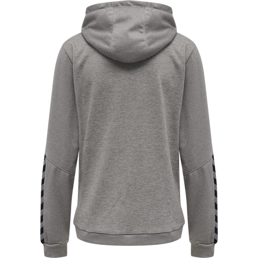 hmlAUTHENTIC POLY ZIP HOODIE WOMAN, GREY MELANGE, packshot