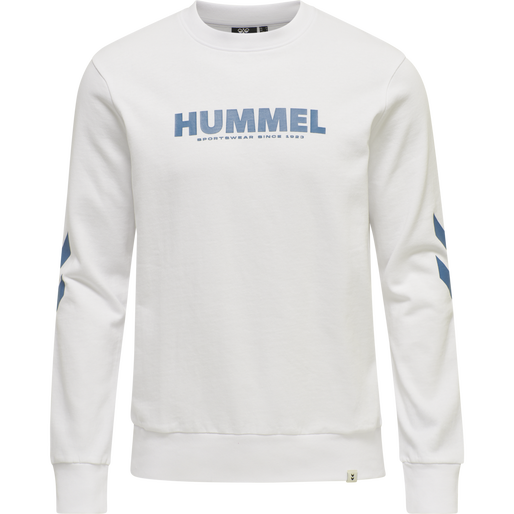hmlLEGACY SWEATSHIRT, WHITE/DEEP WATER, packshot