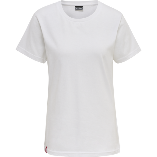 hmlRED BASIC T-SHIRT S/S WOMAN, WHITE, packshot