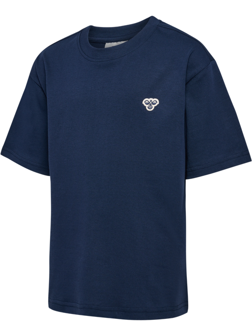 hmlJR LOOSE T-SHIRT S/S BEE, DRESS BLUES, packshot