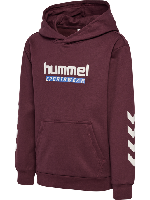 hmlJR LOGO HOODIE, VINEYARD WINE, packshot