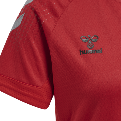 hmlLEAD WOMENS S/S POLY JERSEY, TRUE RED, packshot