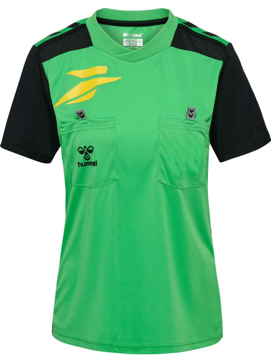 FFHB NEW REFEREE JERSEY S/S WO, POISON GREEN WO SPONSOR, packshot