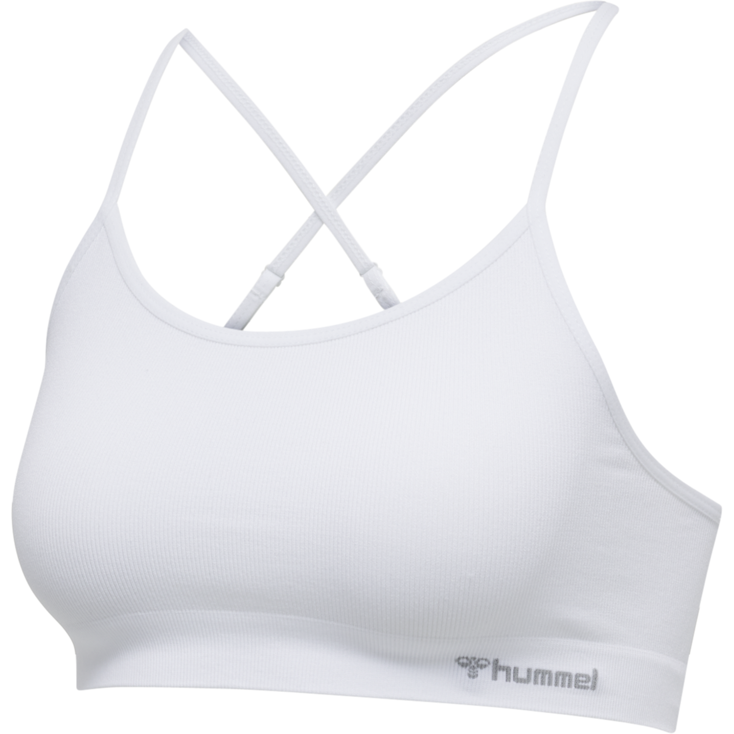 hmlJUNO SEAMLESS BRA, WHITE, packshot
