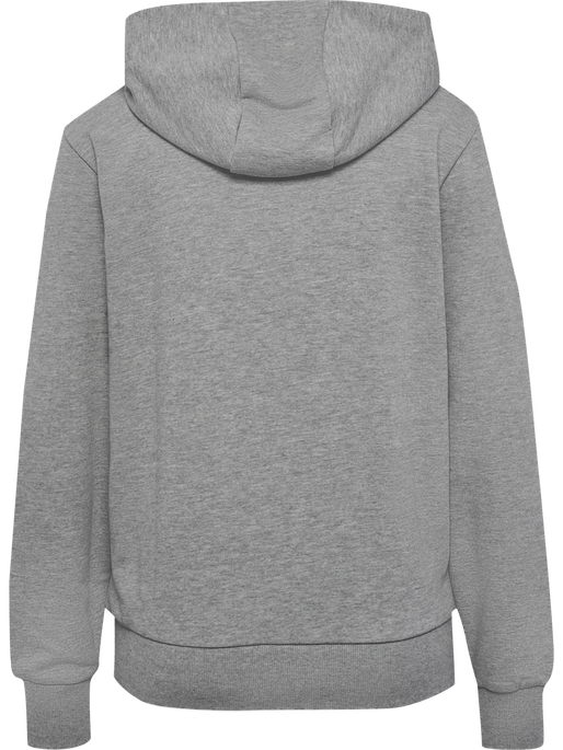 hmlPULSE W SWEAT HOODIE, GREY MELANGE, packshot