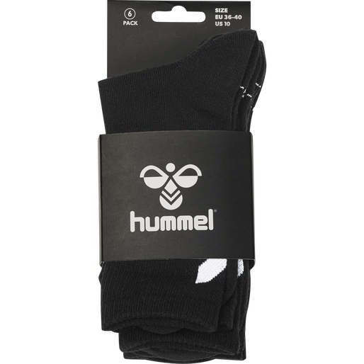 hmlCHEVRON 6-PACK SOCKS, BLACK/BLACK hmlCHEVRON 6-PACK SOCKS, BLACK/BLACK, packshot