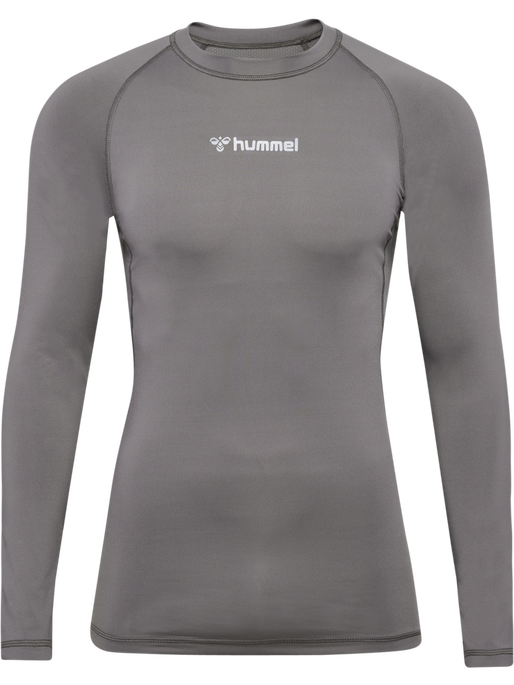 hmlBL PERFORMANCE TEE L/S, STEEL GRAY, packshot