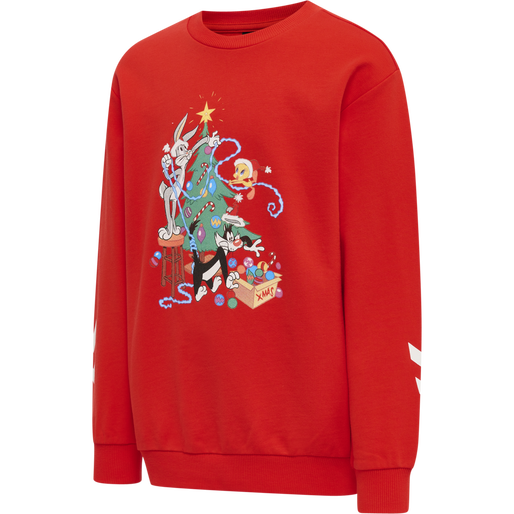 hmlBUGS BUNNY DOS SWEATSHIRT, FIERY RED, packshot