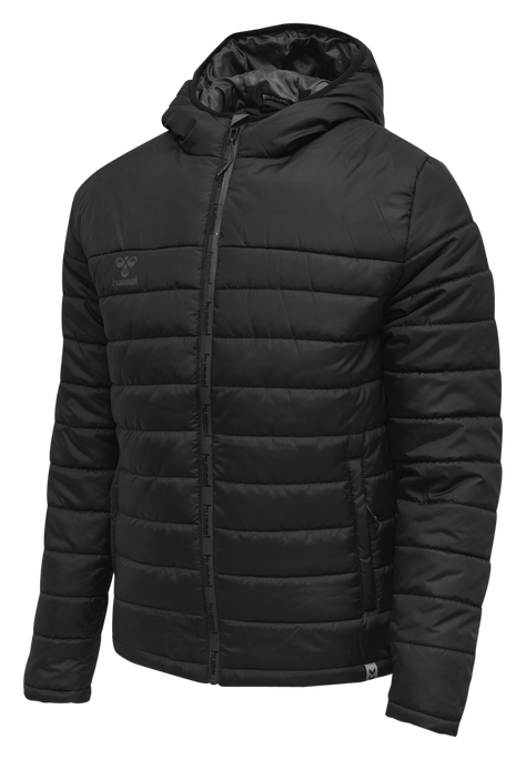 hmlNORTH QUILTED HOOD JACKET, BLACK, packshot