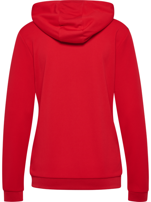 hmlAUTHENTIC PL ZIP HOODIE WOMAN, TRUE RED, packshot