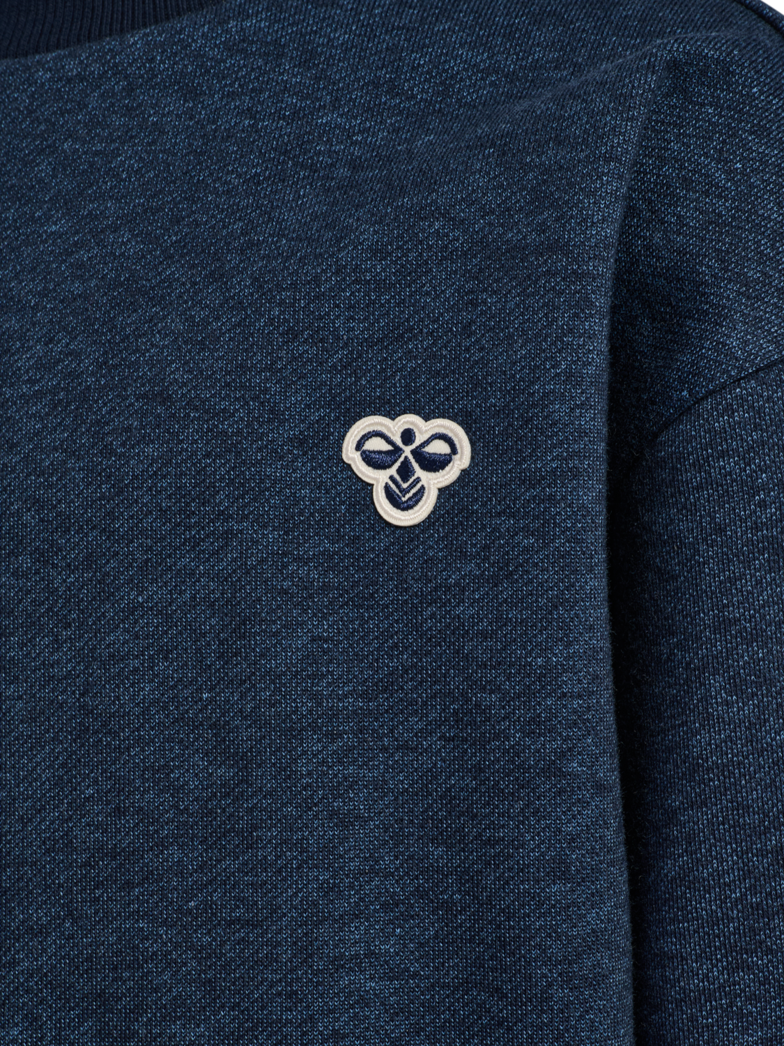 hmlJR LOOSE DNM CREWNECK BEE, DRESS BLUES, packshot