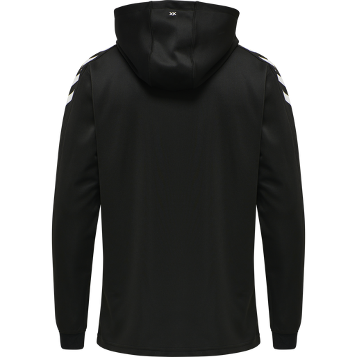 hmlCORE XK POLY SWEAT HOODIE, BLACK, packshot