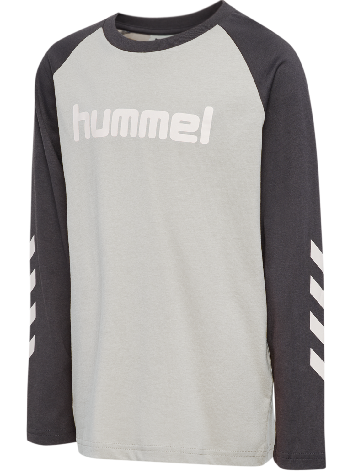 hmlJR LOGO T-SHIRT L/S, EBONY, packshot