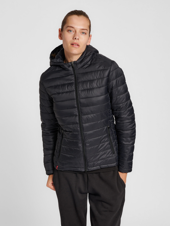 hmlRED QUILTED HOOD JACKET WOMAN, BLACK, model